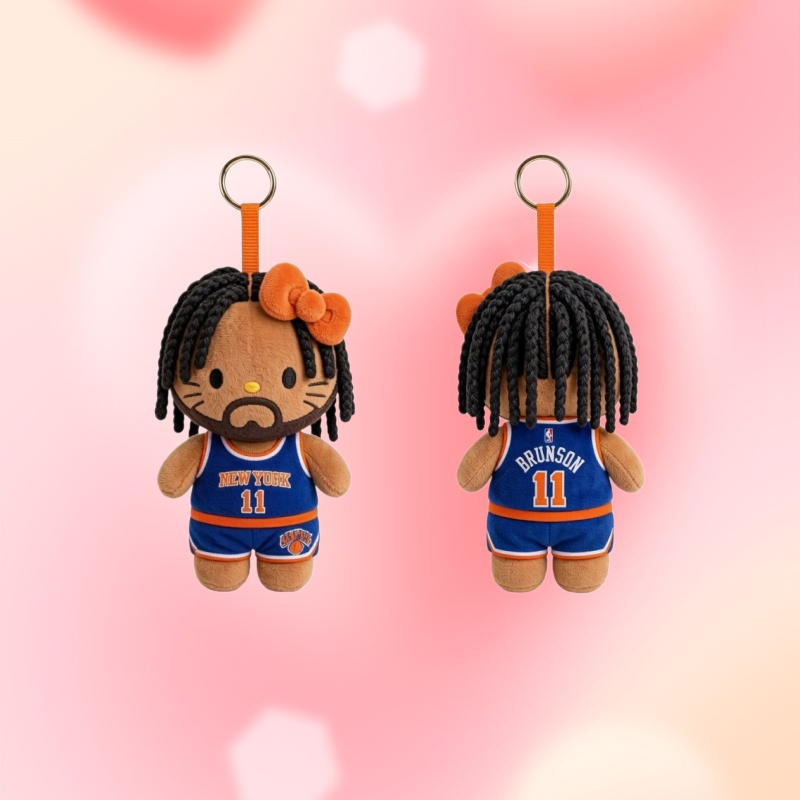 Jalen Brunson Plushies keychain 4pcs 4 Jalen Brunson Plushies keychain 4pcs - Image 4